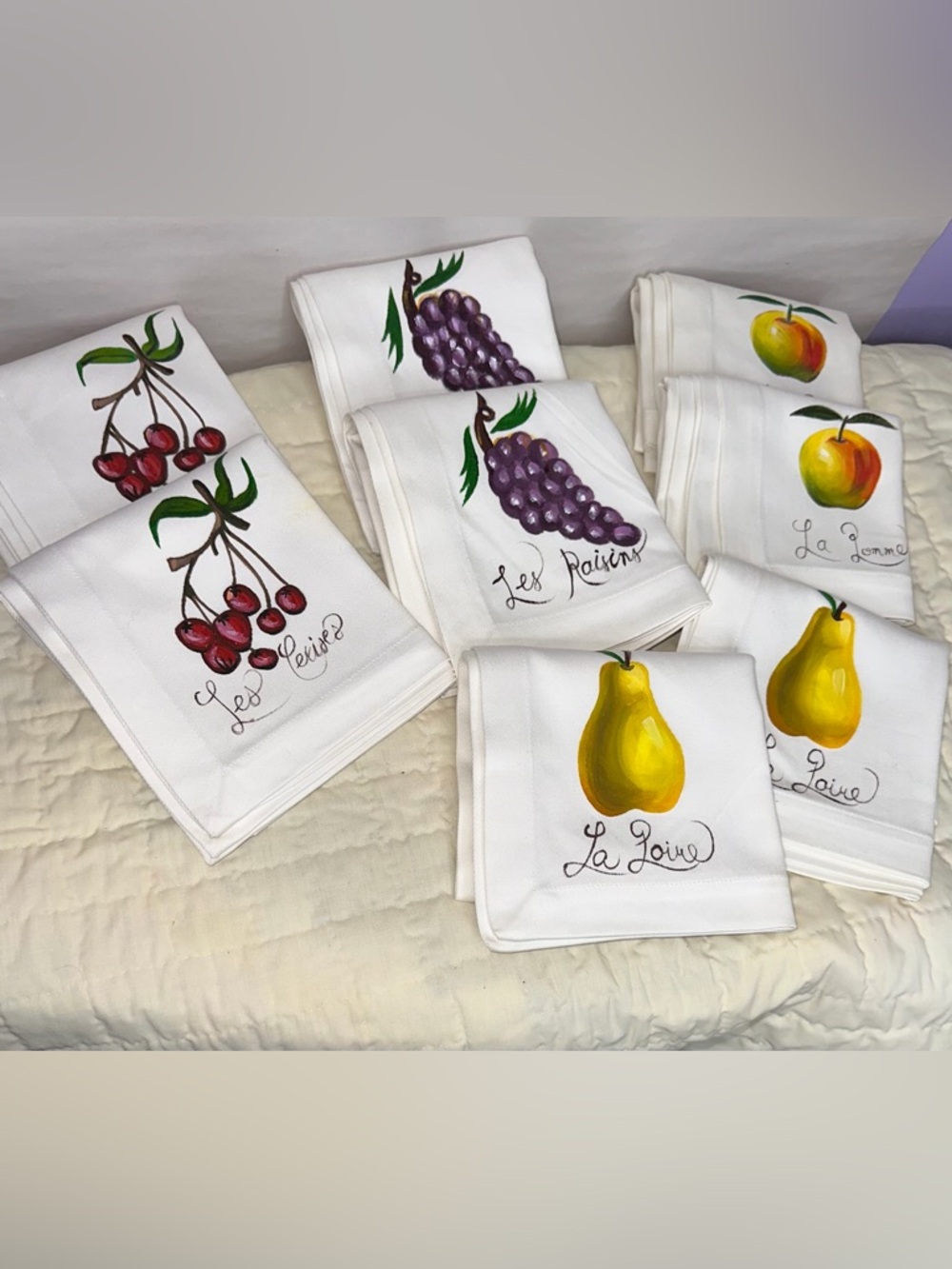 Cloth Napkins 100% Cotton-Hand Painted